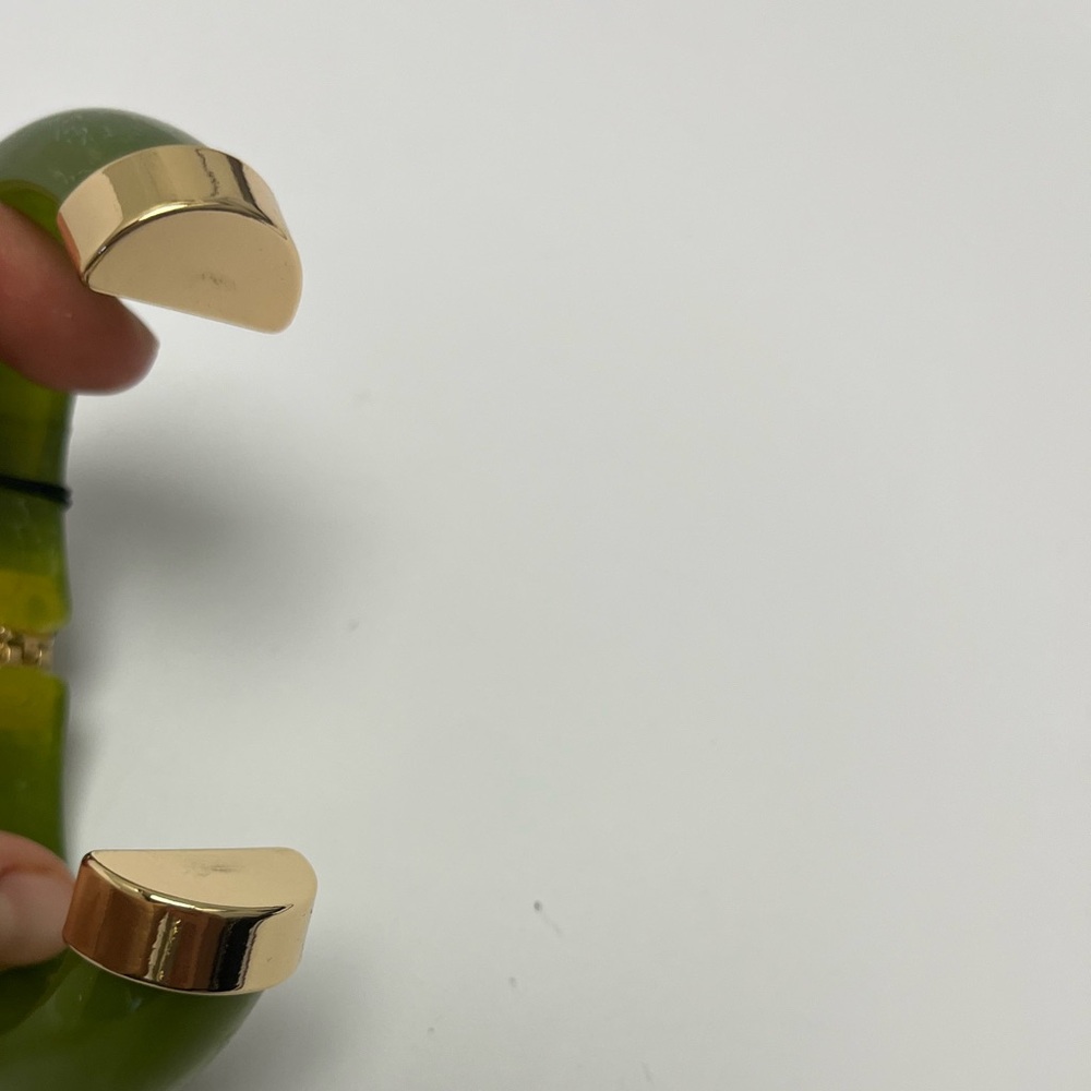 NWT ⚜️🫒⚜️ Piper K Gorgeous Olive green Bangle Bracelet - Picture 9 of 9